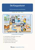 Vorschau - Mal- und Bastelvorlagen - Die Klangwerkstatt – Lesespurgeschichte mit Rätselaufgaben (Klasse 5) - Seite 1