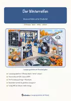 Vorschau - Arbeitsblätter - Der Winterreifen – Lesespurgeschichte mit Rätselaufgaben (Klasse 8) - Seite 1