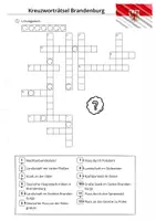 Vorschau - Arbeitsblätter - Kreuzworträtsel Brandenburg - Deckblatt