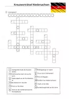Vorschau - Arbeitsblätter - Kreuzworträtsel Niedersachsen - Deckblatt