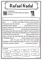 Vorschau - Unterrichtsreihen - Rafael Nadal Lückentext mit Wortspeicher Hörverstehen und Suchsel - Seite 1