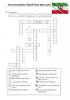 Vorschau - Arbeitsblätter - Kreuzworträtsel Nordrhein-Westfalen - Deckblatt