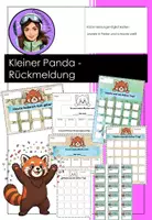 Vorschau - Anderer Materialtyp - Roter Panda Einschulung Rückmeldung und Belohnung - Deckblatt