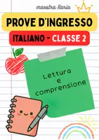 anteprima - Esercizi - Prove d'ingresso - Lettura per la classe 2^ - Pagina di copertina