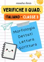 anteprima - Compiti in classe/Test - Verifiche per il 2° quadrimestre - Classe 3a - Pagina di copertina