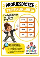 Voorbeeld - propjesdictee tweetekenklanken - Voorblad
