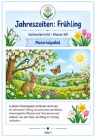 Vorschau - Unterrichtsreihen - Materialpaket Jahreszeiten: Frühling, Sommer Herbst Winter Klasse 3 - 4 - Seite 1