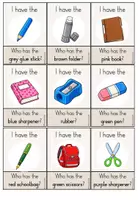 Vorschau - Spiele - I have … Who has …? – School Things | Englisch Grundschule - Seite 2