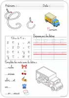 Aperçu - Feuilles d'exercices - Mon livret des lettres cursives - Véhicules - Page 3