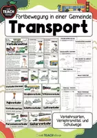 Vorschau - Arbeitsblätter - Leben in der Stadt - Transport - Verkehrsmittel & -formen - Deckblatt