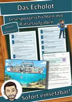 Vorschau - Arbeitsblätter - Das Echolot – Lesespurgeschichte mit Rätselaufgaben (Klasse 8) - Deckblatt