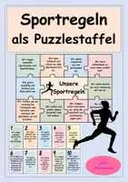 Vorschau - Arbeitsblätter - Unsere Sportregeln – Puzzle-Staffel & Regelkarten für den Sportunterricht - Deckblatt