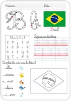 Aperçu - Feuilles d'exercices - Mon livret des lettres cursives - Drapeaux - Page 2