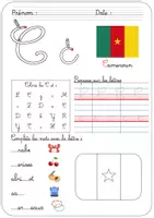 Aperçu - Feuilles d'exercices - Mon livret des lettres cursives - Drapeaux - Page 3