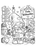 Vorschau - selbst erstellte Cliparts/Grafiken - Weihnachtswichtel_Ausmalbilder - Seite 1