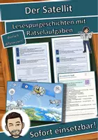 Vorschau - Arbeitsblätter - Der Satellit – Lesespurgeschichte mit Rätselaufgaben (Klasse 8) - Deckblatt