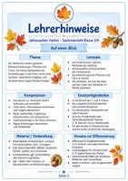 Vorschau - Unterrichtsreihen - Die Jahreszeiten: Herbst Sachunterricht Klasse 3 bis 4 - Seite 1