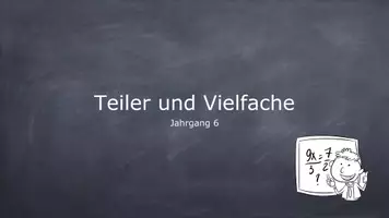 Vorschau - Unterrichtsreihen - Teiler und Vielfache (Jahrgang 6) - Unterrichtspräsentation (editierbar) - Seite 1