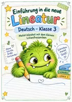 Vorschau - Unterrichtsreihen - Einführung Lineatur Klasse 3 mit Lini, dem linienfressenden Monster - Deckblatt