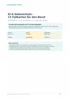 Vorschau - Arbeitsblätter - KI & Datenschutz – 12 Fallkarten Beruf - Deckblatt