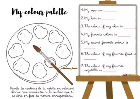 Aperçu - Matériel pour travaux manuels / dessin - Kit "Tout sur moi" - Thème Artiste & Palette de couleurs - Page 1