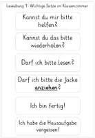 Vorschau - Arbeitsblätter - Sätze im Klassenzimmer: Leseübung mit Klettpunkten - Seite 2
