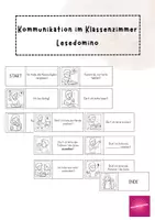 Vorschau - Stationenlernen - Kommunikation im Klassenzimmer: Lesedomino - Deckblatt