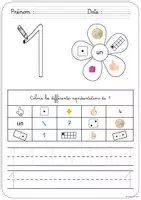 Aperçu - Feuilles d'exercices - Mon livret des nombres - 1 à 10 - Page 1