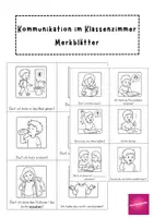 Vorschau - Stationenlernen - Kommunikation im Klassenzimmer: Merkblätter für das Heft - Deckblatt