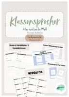 Vorschau - Arbeitsblätter - Klassensprecherwahl | Wahlzettel , Aushänge, Steckbrief | Demokratie - Deckblatt