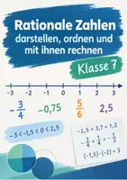 Vorschau - Unterrichtsreihen - Rationale Zahlen Klasse 7 – komplette Unterrichtsreihe mit 25 Arbeitsblättern, Lösungen und Klassenarbeit - Deckblatt