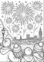 Vorschau - Arbeitsblätter - 11/05 Bonfire Night – Ausmalbilder (colouring) - Seite 3