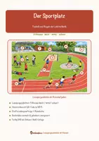 Vorschau - Arbeitsblätter - Der Sportplatz – Lesespurgeschichte mit Rätselaufgaben (Klasse 6) - Seite 1