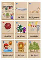 Vorschau - Poster - Bildkarten: Buchstabe W für den Schreiblehrgang - Seite 1