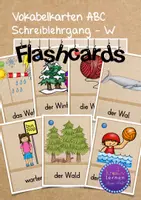 Vorschau - Poster - Bildkarten: Buchstabe W für den Schreiblehrgang - Deckblatt