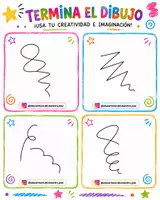 Vista previa - Refuerzo / NEE / Materiales de apoyo - Termina el dibujo - página 2
