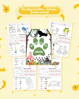 Aperçu - Feuilles d'exercices - Publication Instagram - Mon livret des lettres cursives (animaux) - Page de couverture