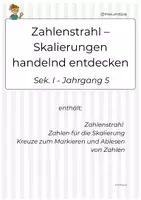 Vorschau - Interaktives Material - Zahlenstrahl Klasse 5 – Skalierungen im Zahlenraum bis 200 handelnd entdecken - Deckblatt