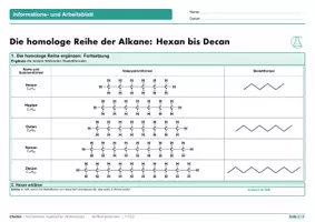 Vorschau - Arbeitsblätter - Homologe Reihe der Alkane – Arbeitsblatt mit Lösungen - Seite 2