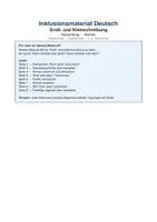 Vorschau - Unterrichtsreihen - Inklusionsmaterial Deutsch – Groß‑ und Kleinschreibung Satzanfang & Nomen · Basisniveau - 5./6. Klasse / Schulstufe - Seite 1