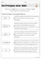 Vorschau - Arbeitsblätter - Wahlprinzipien Klassensprecherwahl | Klassensprecherwahl | Tafelmaterial, Hefteintrag, Arbeitsblatt - Seite 2