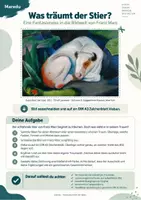 Vorschau - Arbeitsblätter - Was träumt der Stier? Kreative Kunstaufgabe zu Franz Marc - Deckblatt