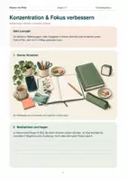 Vorschau - Arbeitsblätter - Konzentration & Fokus verbessern – Ablenkungen erkennen und besser lernen | Klasse 5–7 - Seite 1
