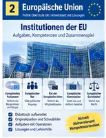 Vorschau - Unterrichtsreihen - Institutionen der EU | Politik Oberstufe GK Arbeitsblatt mit Lösungen - Deckblatt