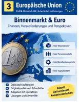 Vorschau - Unterrichtsreihen - Binnenmarkt & Euro | Politik Oberstufe GK Arbeitsblatt mit Lösungen - Deckblatt