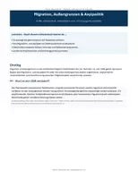 Vorschau - Unterrichtsreihen - Migration, Außengrenzen & Asylpolitik | Politik Oberstufe GK Arbeitsblatt mit Lösungen - Seite 1