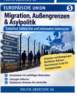 Vorschau - Unterrichtsreihen - Migration, Außengrenzen & Asylpolitik | Politik Oberstufe GK Arbeitsblatt mit Lösungen - Deckblatt