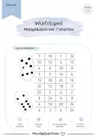 Vorschau - Spiele - Würfelspiel - Mulitplikation mit 2 Würfeln - Deckblatt
