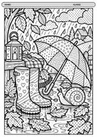 Vorschau - Mal- und Bastelvorlagen - Herbst Ausmalbilder im Pop-Art-Stil | 6 kostenlose Malvorlagen für den Kunstunterricht - Seite 3