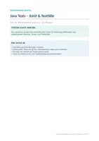 Vorschau - Arbeitsblätter - Java JUnit – Tests & Testfälle | Sek II - Deckblatt